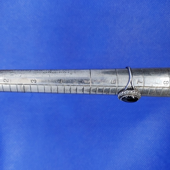 Onyx and sterling silver ring - Picture 10 of 10